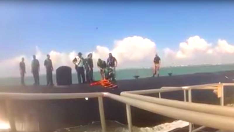Florida Harbor Pilot Disembarking Submarine